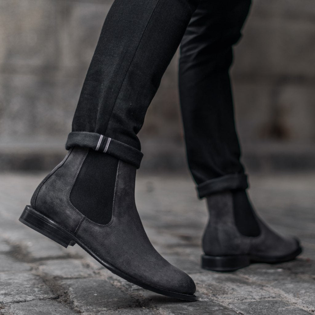 grey dress boots